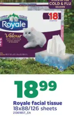 Real Canadian Superstore Royale facial tissue, 18x88/126 sheets offer