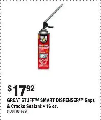 Home Depot Great stuff smart dispenser gaps & cracks sealant • 16 oz offer