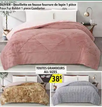 Sushi Shop Faux fur rabbit 1 piece comforter offer