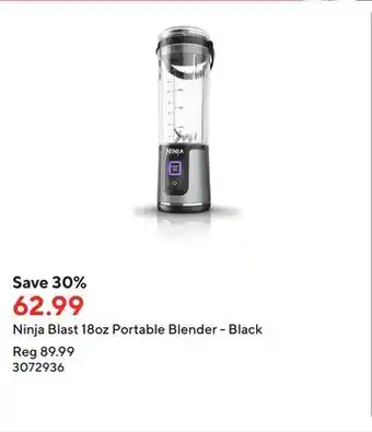 Staples Ninja blast 18oz portable blender - black offer