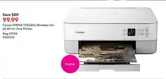 Staples Canon pixma ts5320a wireless inkjet all-in-one printer offer