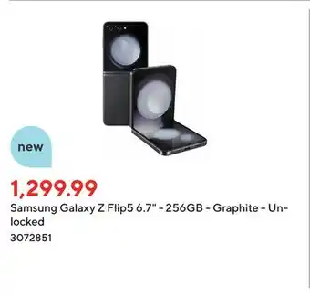 Staples Samsung galaxy z flip5 6.7 - 256gb - graphite - unlocked offer