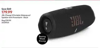 Staples Jbl charge 5 portable waterproof speaker with powerbank - black offer