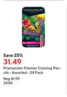 Staples Prismacolor premier coloring pencils - assorted - 24 pack offer