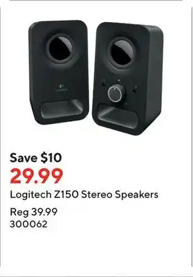 Staples Logitech z150 stereo speakers offer