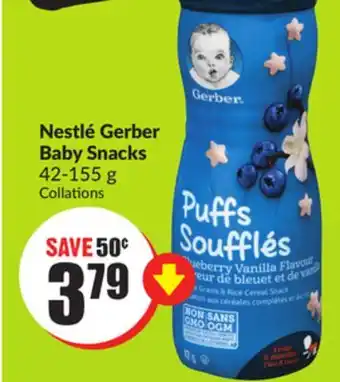 Chalo FreshCo Nestlé gerber baby snacks 42-155 g offer