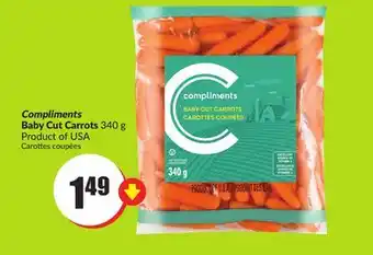 Chalo FreshCo Compliments baby cut carrots 340 g product of usa offer