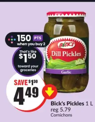Chalo FreshCo Bick's pickles 1 l offer