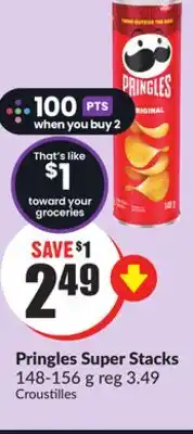 Chalo FreshCo Pringles super stacks 148-156 g offer