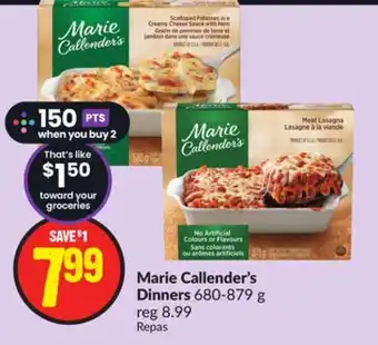 Chalo FreshCo Marie callender's dinners 680-879 g offer