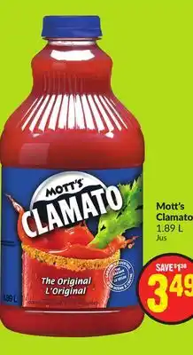 Chalo FreshCo Mott's clamato 1.89 l offer