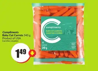 FreshCo Compliments baby cut carrots 340 g product of usa offer