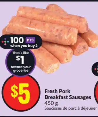 Chalo FreshCo Fresh pork breakfast sausages 450 g offer