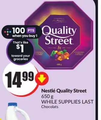 FreshCo Nestle quality street 650g offer