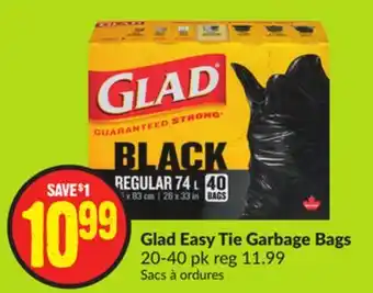 FreshCo Glad easy tie garbage bags 20-40 pk offer