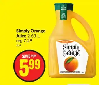 FreshCo Simply orange juice 2.63l offer