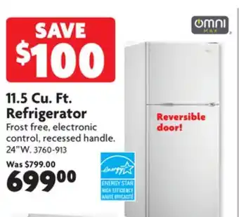 Home Hardware 11.5 cu. ft. refrigerator offer