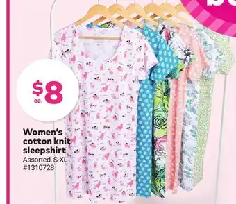 Giant Tiger Women's cotton knit sleepshirt offer