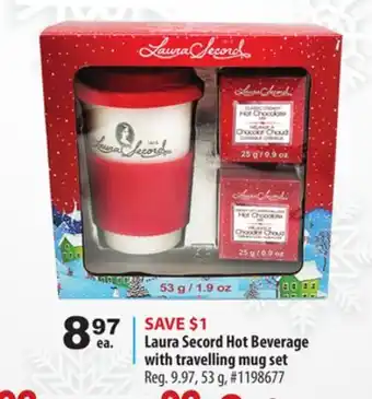 Giant Tiger Laura secord hot beverage with travelling mug set offer