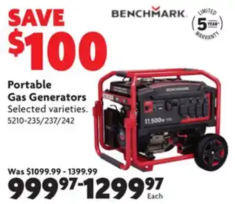 Home Hardware Portable gas generators offer