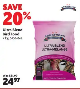 Home Hardware Ultra blend bird food offer
