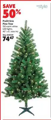 Home Hardware Prelit erin pine tree offer