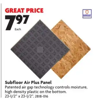 Home Hardware Subfloor air plus panel offer