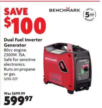 Home Hardware Dual fuel inverter generator offer