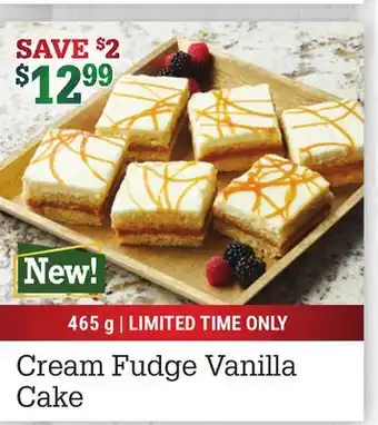 M & M Food Market Cream fudge vanilla cake offer
