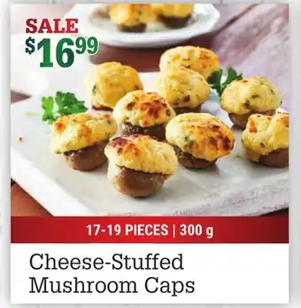 M & M Food Market Cheese-stuffed mushroom caps offer