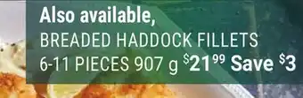 M & M Food Market Breaded haddock fillets offer