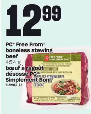 Independent City Market Pc free from boneless stewing beef, 454 g offer