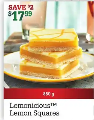 M & M Food Market Lemonicious lemon squares offer