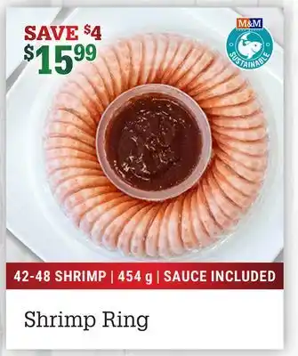 M & M Food Market Shrimp ring offer