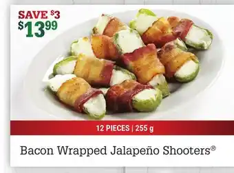 M & M Food Market Bacon wrapped jalapeño shooters offer
