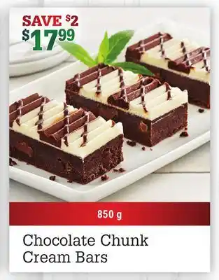 M & M Food Market Chocolate chunk cream bars offer