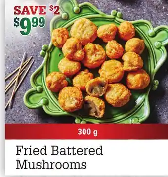 M & M Food Market Fried battered mushrooms offer