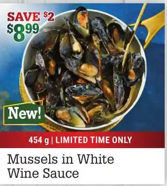 M & M Food Market Mussels in white wine sauce offer