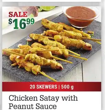 M & M Food Market Chicken satay with peanut sauce offer