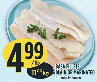 Marché Adonis Basa fillets plain or marinated offer