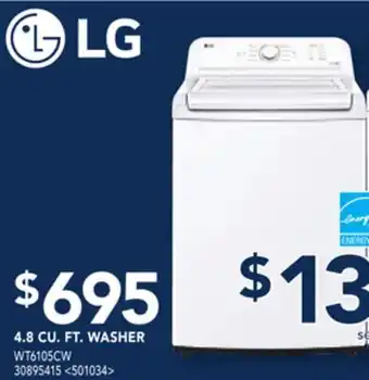 RONA Lg 4.8 cu. ft. washer offer
