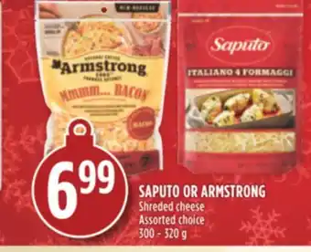 Marché Adonis Saputo or armstrong shreded cheese offer