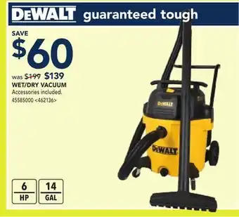RONA Dewalt wet/dry vacuum offer