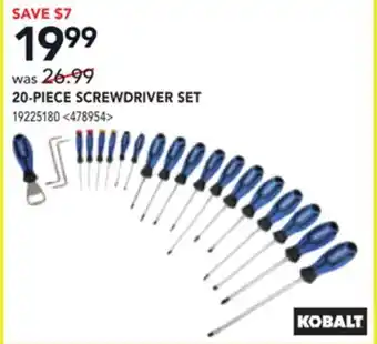 RONA Kobalt 20-piece screwdriver set offer
