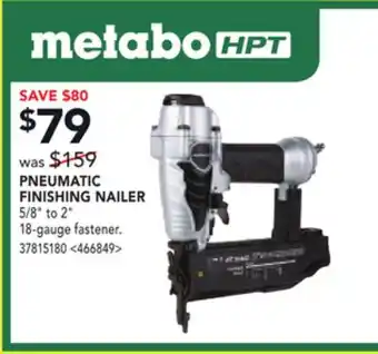 RONA Metabo hpt pneumatic finishing nailer offer