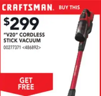 RONA Craftsman v20 cordless stick vacuum offer