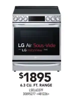 RONA Lg 6.3 cu.ft. range offer