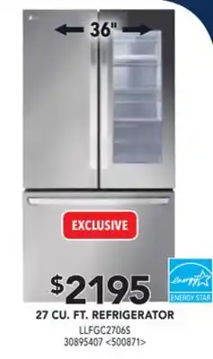 RONA Lg 27 cu. ft. refrigerator offer