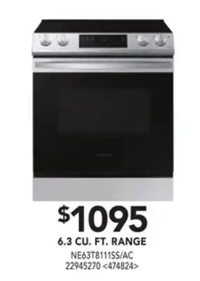 RONA Samsung 6.3 cu. ft. range offer