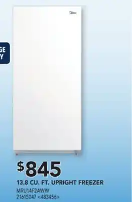 RONA Midea 13.8 cu. ft. upright freezer offer